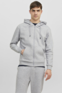 Jack&Jones Erkek Sweatshirt 12249342 LIGHT GREY MELANGE