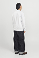 Jack&Jones Erkek Sweatshirt 12262958 BRIGHT WHITE