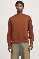 Jack&Jones Erkek Sweatshirt 12265756 BRANDY BROWN
