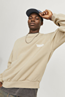 Jack&Jones Erkek Sweatshirt 12266178 HUMUS