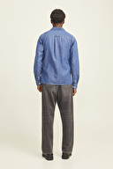Jack&Jones Erkek Gömlek 12269262 MEDIUM BLUE DENIM