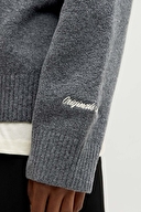 Jack&Jones Erkek Triko 12282749 DARK GREY MELANGE