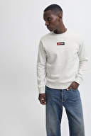 Jack&Jones Erkek Sweatshirt 12278617 WHITE MELANGE