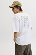 Jack&Jones Erkek Tişört 12292148 BRIGHT WHITE