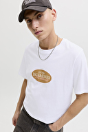 Jack&Jones Erkek Tişört 12297891 BRIGHT WHITE