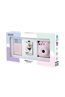 Instax mini 12 Pembe Fotoğraf Makinesi 10'lu Film ve PVC Albüm Bundle Box