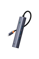Baseus Ultra Joy 6 in 1 Multifonksiyonal Type-C Hub Dock Station - Uzay Gri
