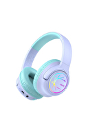 iClever BTH18 BPA Free LED Işıklı Çocuk Bluetooth Kulaklık - Mor