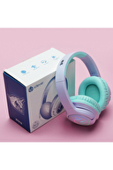 iClever BTH18 BPA Free LED Işıklı Çocuk Bluetooth Kulaklık - Mor