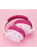 iClever BTH18 BPA Free LED Işıklı Çocuk Bluetooth Kulaklık - Pembe