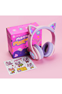 iClever BTH13 BPA Free LED Işıklı Çocuk Bluetooth Kulaklık - Mor