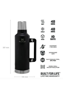 Stanley Vakumlu Termos 2,3Litre Matte Black Pebble