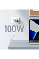 UGREEN USB-C 100W 3A QC PD Silikon Örgülü Hızlı Şarj Kablosu1 Metre Beyaz 15267