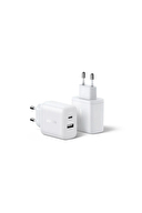 UGREEN 20W 2 Portlu Hızlı Şarj Cihazı 1xUSB-A 1xUSB-C Beyaz 45310