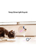 Cheerble Şarjlı Akıllı İneraktif Kedi Fare Oyuncağı, Mavi 6 x 5 x 3.6 cm