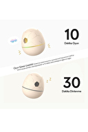 Cheerble Şarjlı Akıllı İneraktif Kedi & Köpek Yumurta Oyuncağı, Krem 8 x 8 x 10