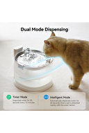 Cheerble E1+ Çelik Hazneli Şarjlı Otomatik Kedi Su Pınarı 22 X 20 X 18, 2lt