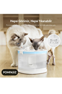 Cheerble E1 Plastik Hazneli Şarjlı Otomatik Kedi Su Pınarı 22 X 20 X 18, 2lt