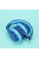 iClever BTH12 BPA Free LED Işıklı Çocuk Bluetooth Kulaklık - Mavi