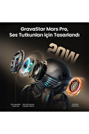 Gravastar Mars Pro Siyah Led Işıklı 20W Bluetooth Hoparlör Siyah