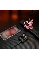 GravaStar Delta35 Robot Figürlü 35W Hızlı Şarj Adaptörü Pembe