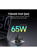 GravaStar Alpha65 Robot Figürlü 65W Hızlı Şarj Adaptörü Siyah