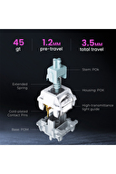 GravaStar Mercury K1 Pro RGB Kablosuz Mekanik Gaming Klavye, Alüminyum Çerçeveli, İngilizce Q, Cyberpunk