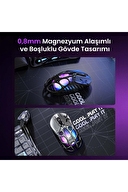 GravaStar Mercury X Pro RGB 32K DPI Magnezyum Alaşımlı Optik Gaming Mouse Gri