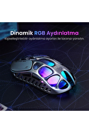 GravaStar Mercury X Pro RGB 32K DPI Magnezyum Alaşımlı Optik Gaming Mouse Gri
