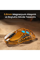 GravaStar Mercury X Pro RGB 32K DPI Magnezyum Alaşımlı Optik Gaming Mouse Sarı