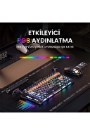 GravaStar Mercury K1 Pro RGB Kablosuz Mekanik Gaming Klavye, Alüminyum Çerçeveli, İngilizce Q, CyberFlare