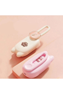 Zampa Kedi Tasarımlı Saplı Buharlı Kedi Tarağı 6,5x19 cm, Pembe, Bej