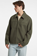 Guess Jeans Erkek Yün Karışımlı Bomber Ceket M4BL27WGIX2