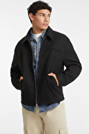Guess Jeans Erkek Yün Karışımlı Bomber Ceket M4BL27WGIX2