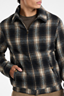 Guess Jeans Erkek Yün Karışımlı Bomber Ceket M5BL1CW2932