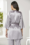 Pierre Cardin Kadın Saten 3'lü Pijama Takımı