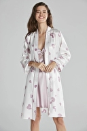 Pierre Cardin Kadın Saten Gecelik Sabahlık Takımı