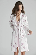 Pierre Cardin Kadın Saten Gecelik Sabahlık Takımı