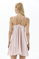 Pierre Cardin Kadın Dantel Detaylı Saten Gecelik