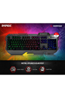 Rampage KB-R74 Gökkuşağı Aydınlatmalı USB Gaming Q Multimedia Klavye