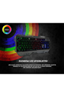 Rampage KB-R74 Gökkuşağı Aydınlatmalı USB Gaming Q Multimedia Klavye