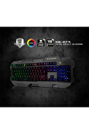 Rampage KB-R74 Gökkuşağı Aydınlatmalı USB Gaming Q Multimedia Klavye