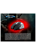 Everest SM-G72 Usb Siyah/Gümüş Işıklandırmalı Oyuncu Mouse