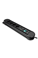 Silver Crest 4 'Lü Akım Korumalı Gri Priz 1.5 Metre