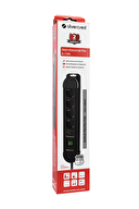 Silver Crest 4 'Lü Akım Korumalı Gri Priz 1.5 Metre