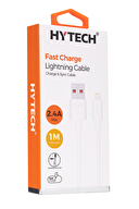 Hytech HY-X94 1m 2.4A iPhone Lightning Beyaz Şarj Kablosu