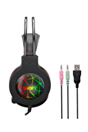 Snopy SN-GX7 CRAZY Siyah USB Ledli Mikrofonlu Oyuncu Kulaklığı