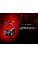 Snopy SN-GX7 CRAZY Siyah USB Ledli Mikrofonlu Oyuncu Kulaklığı