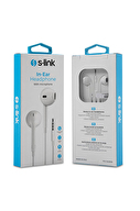 S-link SL-KU170 Mobil Telefon Uyumlu Kulak içi Beyaz Mikrofonlu Kulaklık