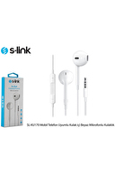S-link SL-KU170 Mobil Telefon Uyumlu Kulak içi Beyaz Mikrofonlu Kulaklık